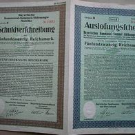 Bayerische Kommunal-Sammel-Ablösungs-Anleihe München 25 RM 1927