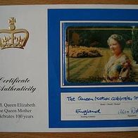 Telefonkarte H.M. Queen Elizabeth The Queen Mother Celebrates 100Jears