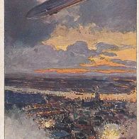 AK Zeppelin über Antwerpen - Deutscher Luftflotten-Verein - 1. WK (38481)