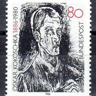 Bund 1986 Mi. 1272 * * Oskar Kokoschka Postfrisch (1909)