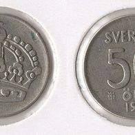 Schweden 50 Öre 1955 TS (Silber) "Gustaf VI. (1950-1973)" ss-vz