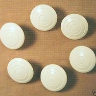 6 weiße Blusenknöpfe, 15 mm Durchmesser