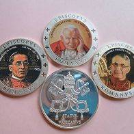 Vatikan 1914 - 1978 3 Gedenkmünzen in PP