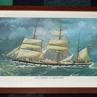 Bild Segelschiff: Bark Aurora ex Sarah Grize, Bilderrahmen 43 x 33 cm