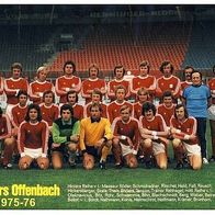Kickers Offenbach Mannschaftskarte 1975-76 