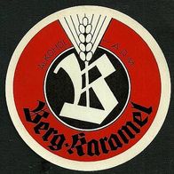 ALT ! DDR Bieretikett "Berg-Karamel" Bergquell Brauerei Löbau Lkr. Görlitz Sachsen