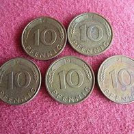 10 Pfennig 1990 "A, D, F, G und J"