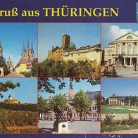 alte AK Thüringen 1992, Erfurt Eisenach Weimar Arnstadt Gotha Wachsenburg