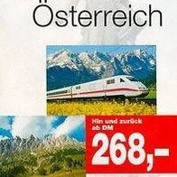 Broschüre Prospekt Deutsche Bahn Sparpreise Österreich 2000 DB ÖBB Eisenbahn Zug