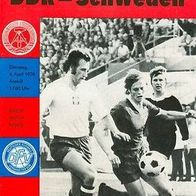 PRG friendly DDR vs Schweden 4.4.78 Deutschland Sweden Sverige Leipzig Football