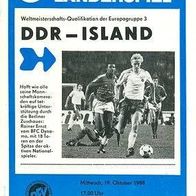 PRG WM-Quali DDR vs Island 19.10.88 Deutschland GDR Iceland Berlin Fußball Jahn