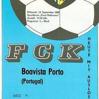 PRG EC FC Karl-Marx-Stadt vs Boavista Porto 13.9.89 Chemnitz Chemnitzer Portugal