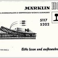 Märklin H0 - Einbauanleitung (1) - für Weichen 5117 und 5202 - Original