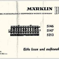 Märklin H0 - Einbauanleitung (2) - für Schaltgleisstücke 5146, 5147, 5213 - Original