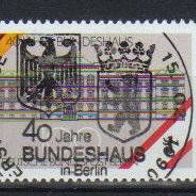 Berlin 867 Rand (40 Jahre Bundeshaus) ET-Stempel Berlin