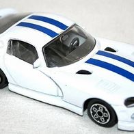 Viper GTS Coupé Dodge, weiß-blau, Modellauto Bburago, 1:43