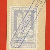 Halbamtliche Flugmarke Mi.4a auf Briefstück gest.