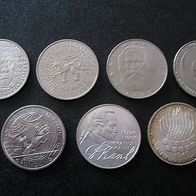 7 x 5 DM Gedenkmünzen.....!!!!!!