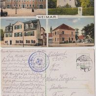 Weimar 1916 schöner Lazarett Stempel Sophienhaus als Feldpost gelaufen