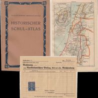 Reichenberg 1930 Historischer Schul-Atlas 72 Karten & Nebenkarten mit Rechnung