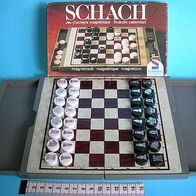 Magnet Schachspiel Kassette ca. 17 cm x 21 cm mit Figuren aus Kunststoff