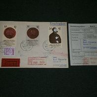 DDR, Eil-R-Brief vom SbPA mit Einlieferungsschein