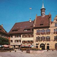 alte AK Staufen Breisgau, Marktplatz, Rathaus Cafe 1979