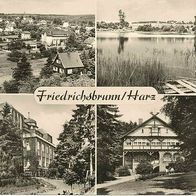 alte AK Friedrichsbrunn Harz 1960, 4 Ansichten vom Ort