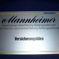 Mannheimer Versicherung Blechschild