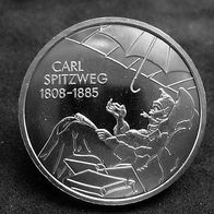 10 € Münze Deutschland 2008 - Carl Spitzweg 18 g Sterlingsilber