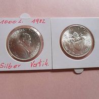 Vatikan 1982 1000 LIRE - Silber