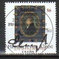 Bund 2283 (225 Geburtstag von Heinrich von Kleist) ET-Stempel Berlin