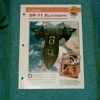 SR-71 Blackbird (Lockheed) - Infokarte über