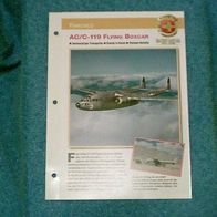 AC/ C-119 Flying Boxcar (Fairchild) - Infokarte über
