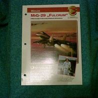 MIG-29 "Fulcrum" (Mikojan) - Infokarte über