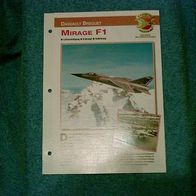 Mirage F1 (Dassault Breguet) - Infokarte über