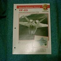 YF-23 (Northrop/ McDonnell Douglas) - Infokarte über