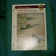 F-15C Eagle Golfkrieg (McDonnell Douglas) - Infokarte über