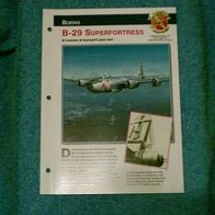 B-29 Superfortress (Boeing) - Infokarte über