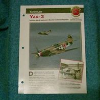 YAK-3 (Yakowlew) - Infokarte über
