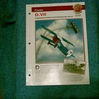 D. VII (Fokker) - Infokarte über