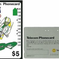 Telefonkarte/ Phonecard Olympia Barcelona 1992 Radfahren, Telecom Australien