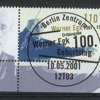 Bund 2186 ER ul (100 Geburtstag von Werner Egk) ET-Stempel Berlin