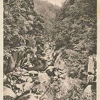 alte AK Harz vor 1945, von der Teufelsbrücke zum Bodekessel, sehr schön erhalten