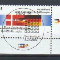 Bund 2449 ER ur (50 Jahre Bonn-Kopenhagener Erklärung) ET-Stempel Berlin