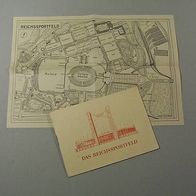 Das Reichssportfeld, das Original von 1937 mit Faltkarte ! Verwaltung Berlin, Rarität