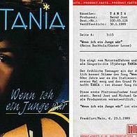 7"TANIA · Wenn ich ein Junge wär (RAR 1989)