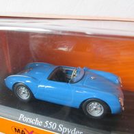 Porsche 550 Spyder signalblau 1:43 von Maxichamps
