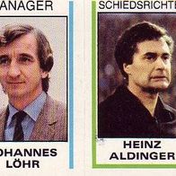 Panini Fussball 1981 Manager / Schiedsrichter Bild 281 A + B