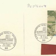 Olympia Karte 1972, mit Sonderstempel.